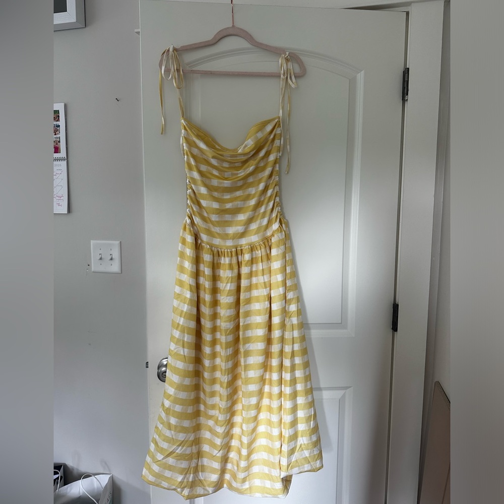Shop Fancy Boutique Yellow and White Gingham Dress